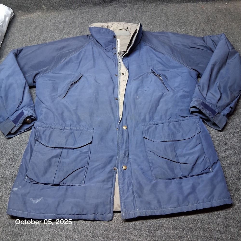 Vintage Columbia Technicloth Chore Jacket Size XXL Blue Outdoor Winter Wear